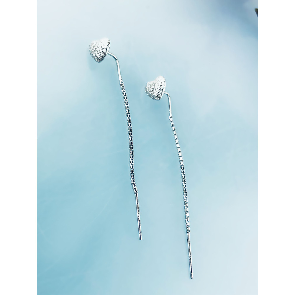 925 Silber Ohrringe Herz mit Zirkonia