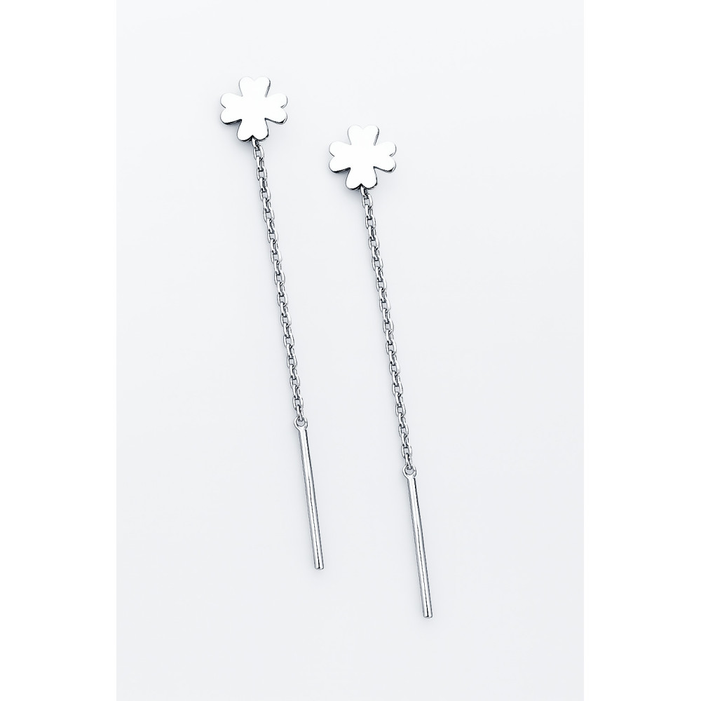 925 Silber Ohrringe Kleeblatt