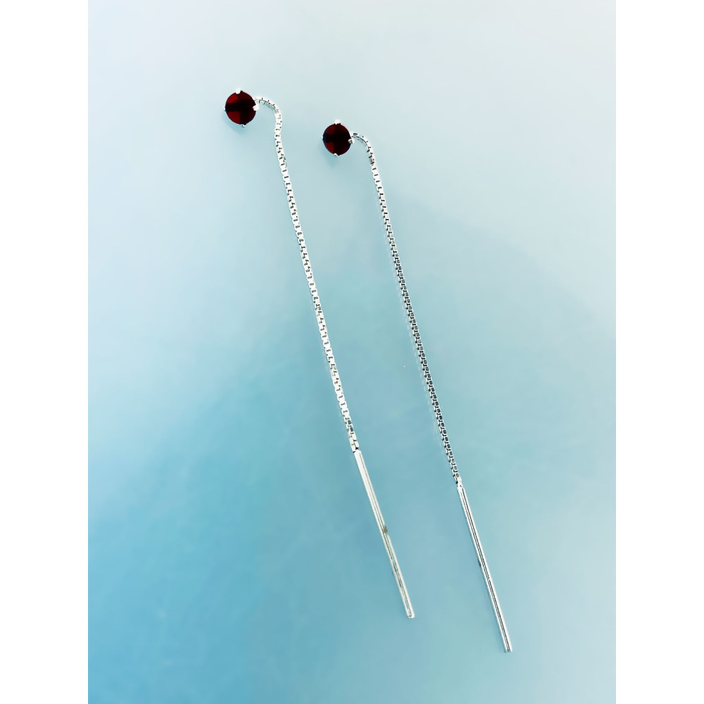 925 Silber Ohrringe mit Kette