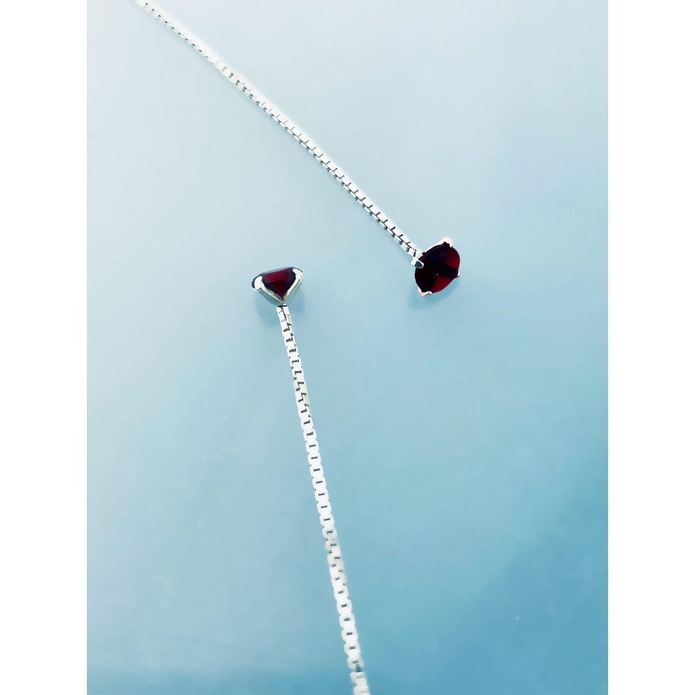 925 Silber Ohrringe mit Kette