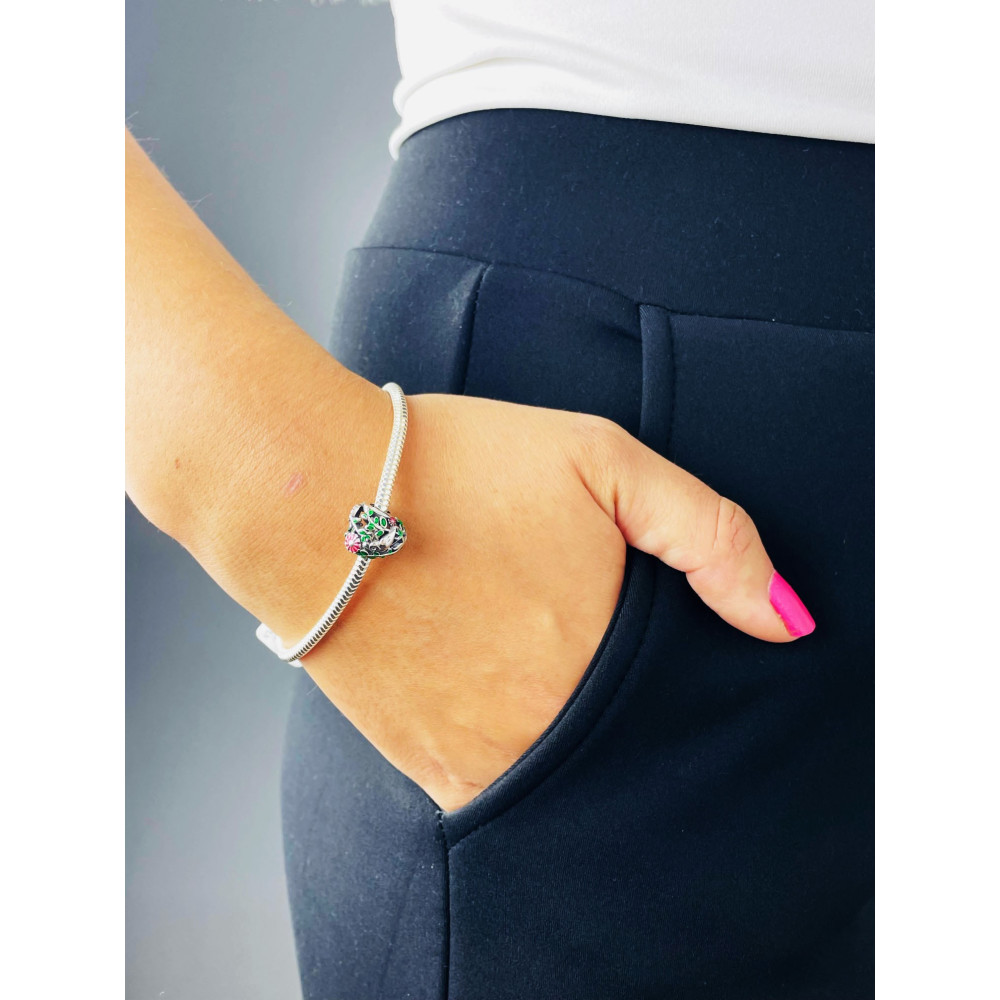 925 Silber Anhänger Herz  Charms Vintage