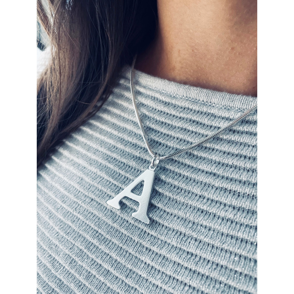 Silber Anhänger Buchstabe A Kettenanhänger