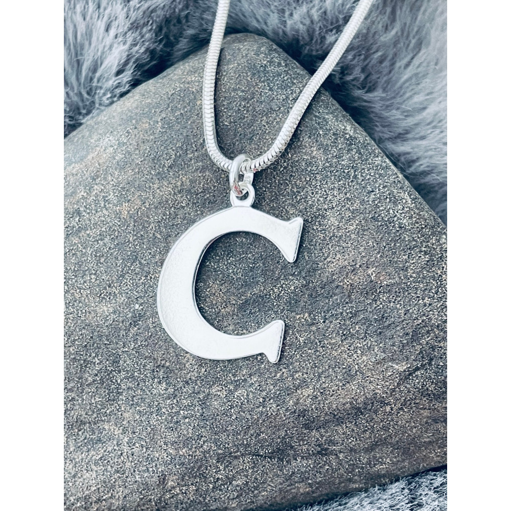 Silber Anhänger Buchstabe C Kettenanhänger