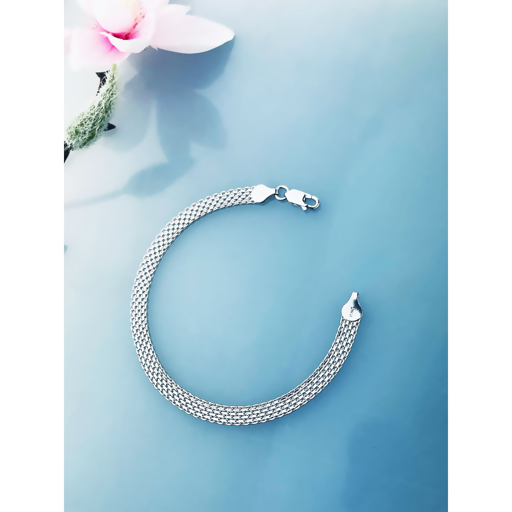 Silberarmband 925 Bismarck-Armband geflochtenes Armband