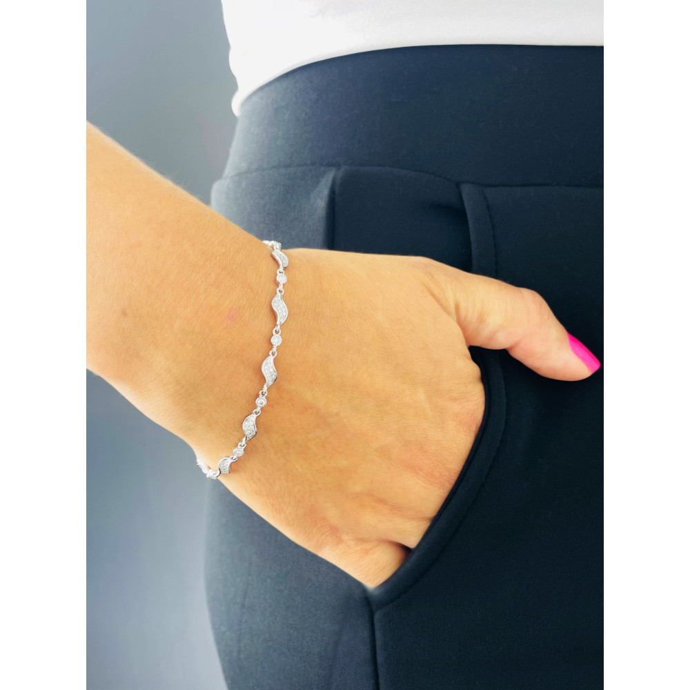 Złota bransoletka celebrytka serce nieskończoność