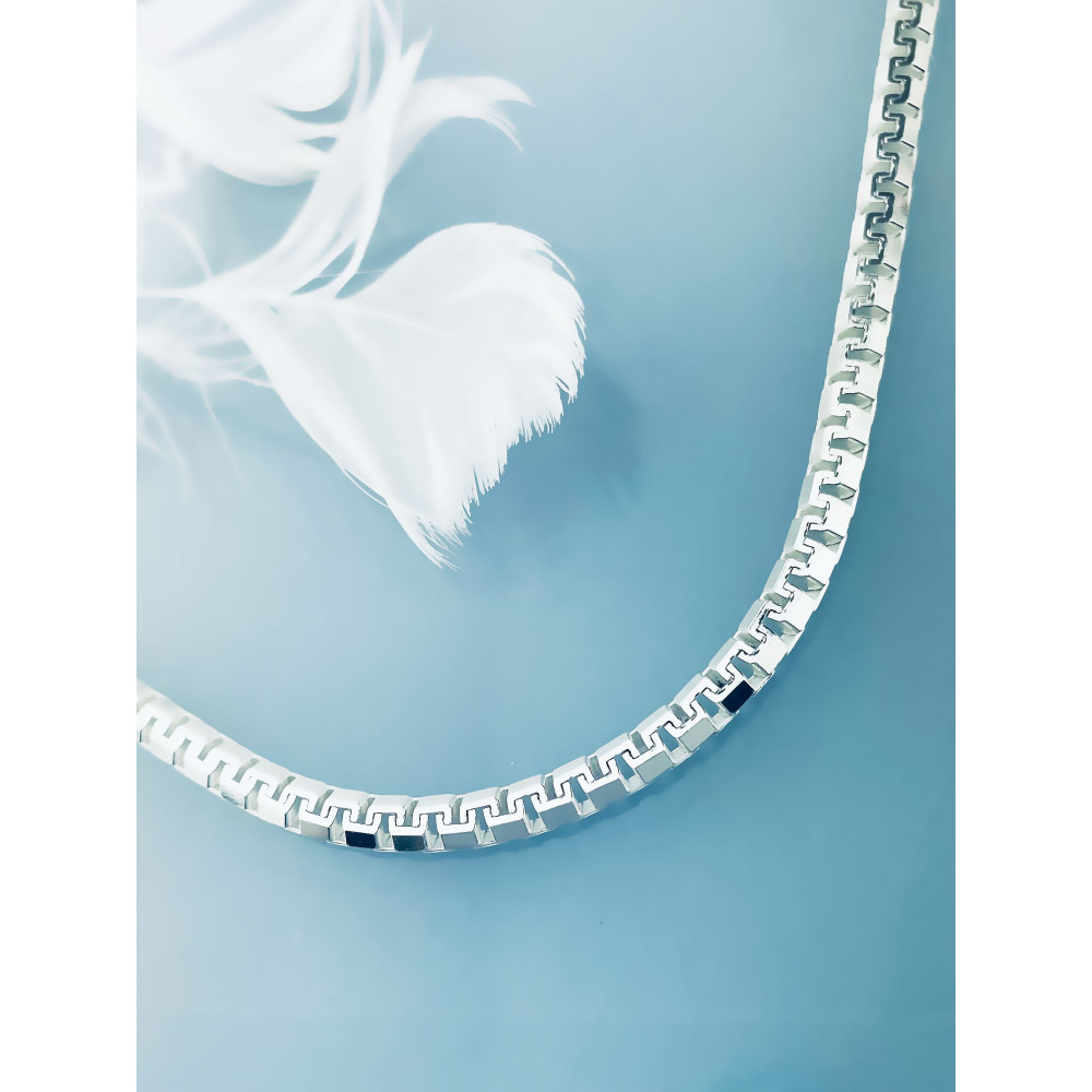 925 Silber Farbbandkette Halskette Collier