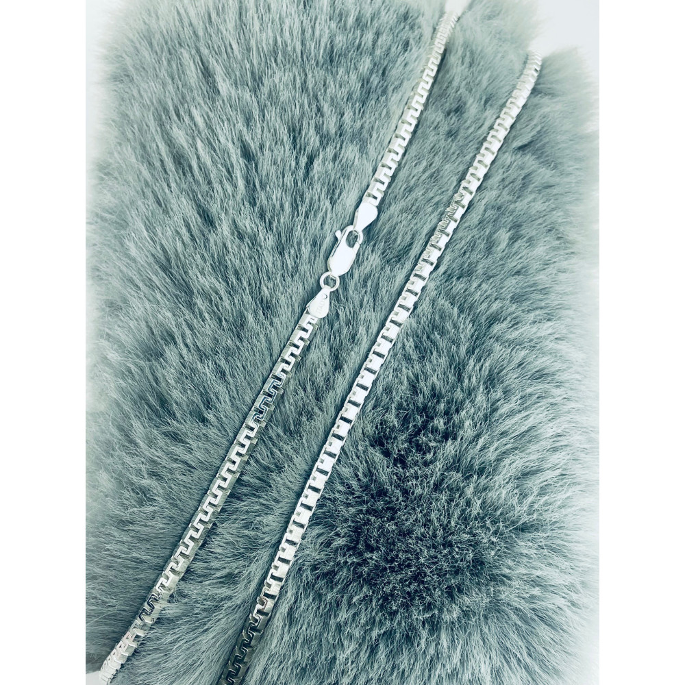 925 Silber Farbbandkette Halskette Collier