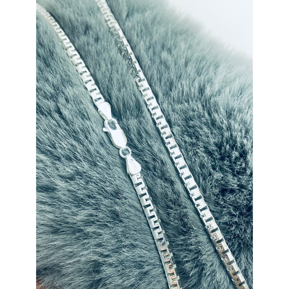 925 Silber Farbbandkette Halskette Collier