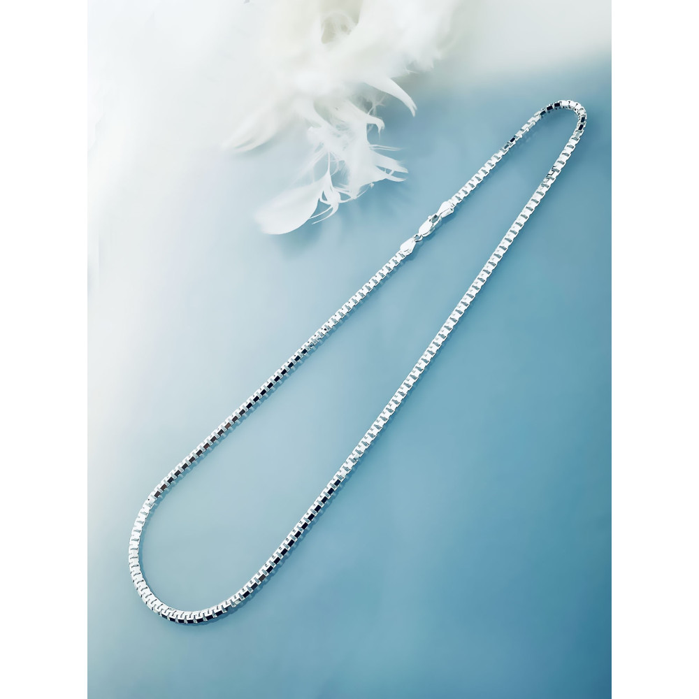 925 Silber Farbbandkette Halskette Collier