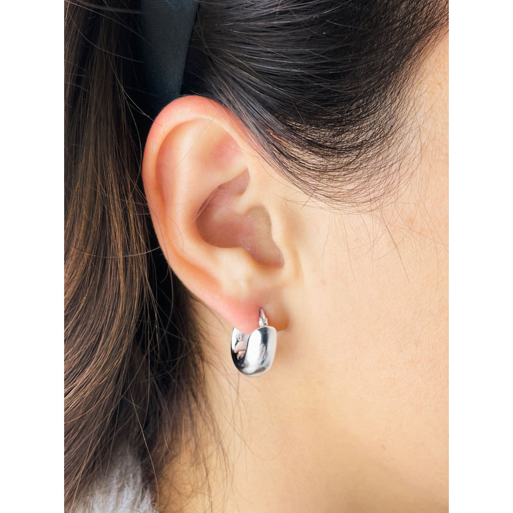 Kreis 925 Silber Ohrringe Damen