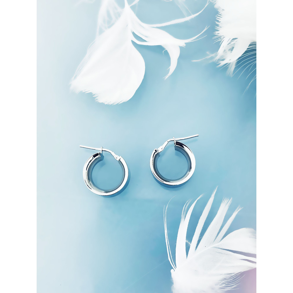 Kreis 925 Silber Ohrringe Damen