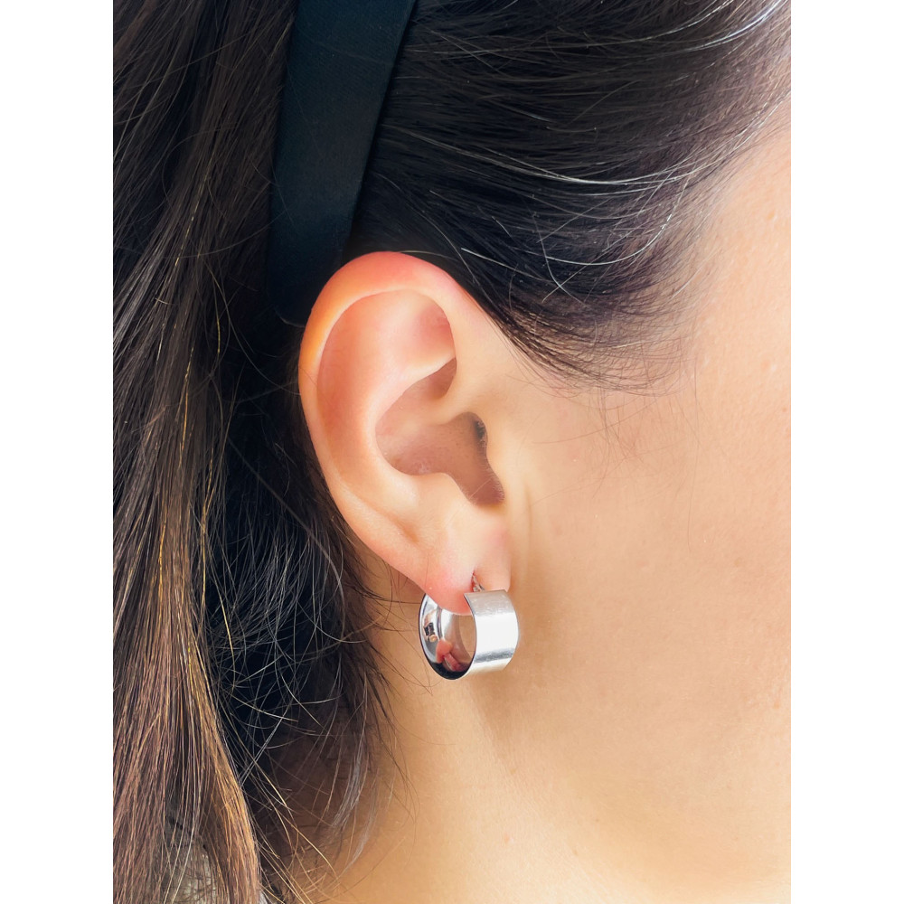 Kreis 925 Silber Ohrringe Damen