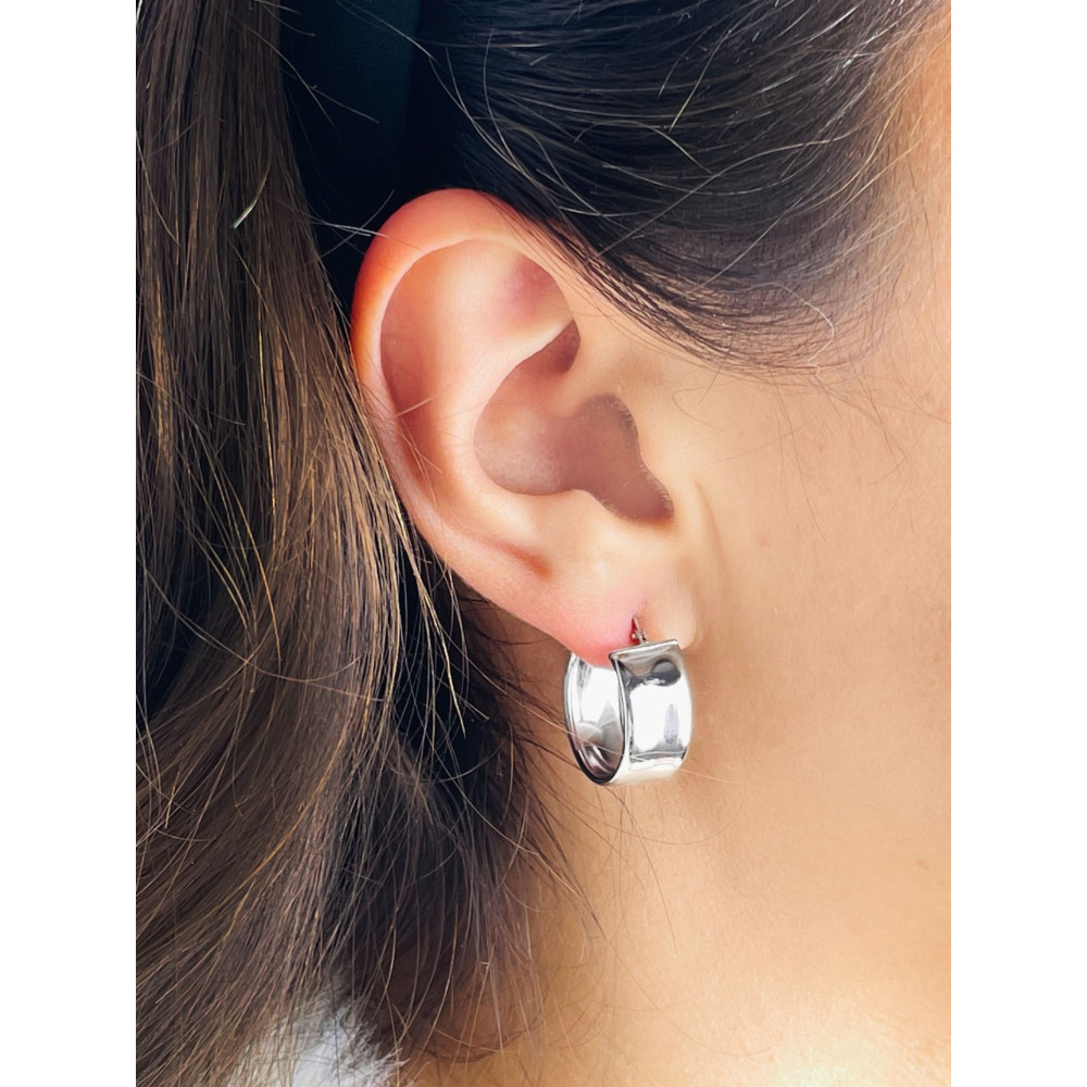 Kreis 925 Silber Ohrringe Damen