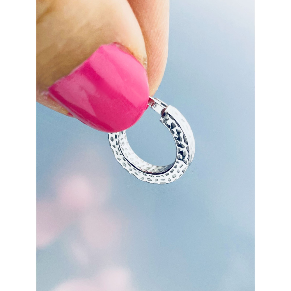 Kreis 925 Silber Ohrringe Damen