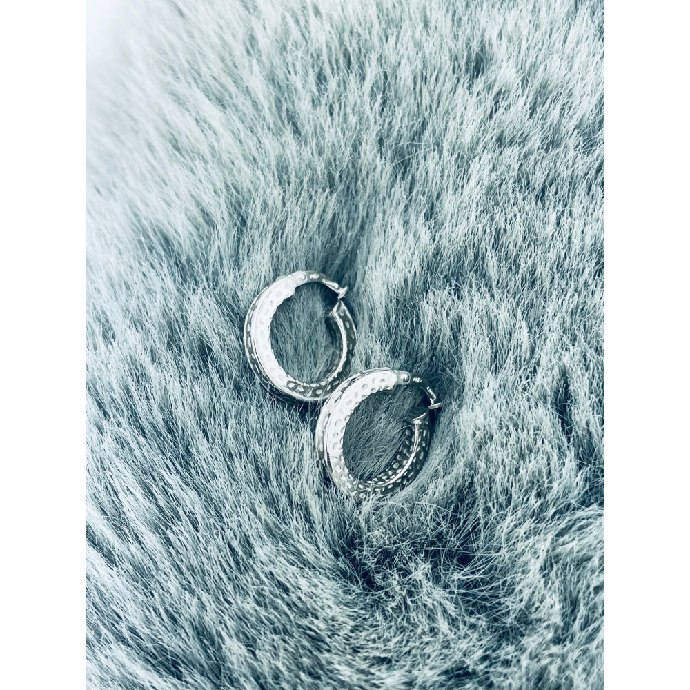 Kreis 925 Silber Ohrringe Damen