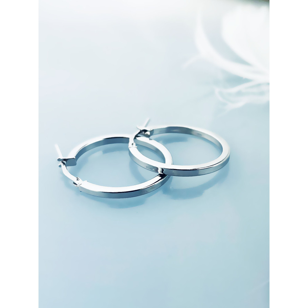 Kreis 925 Silber Ohrringe Damen