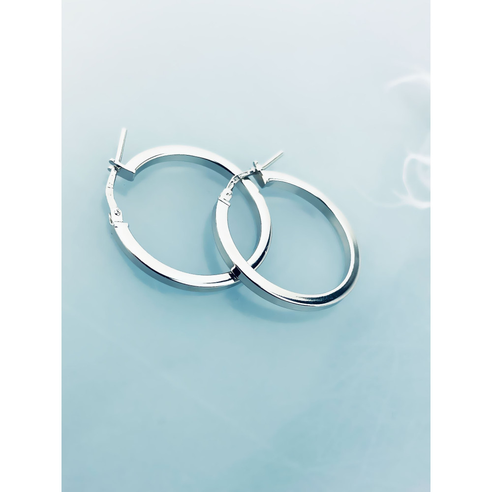 Kreis 925 Silber Ohrringe Damen