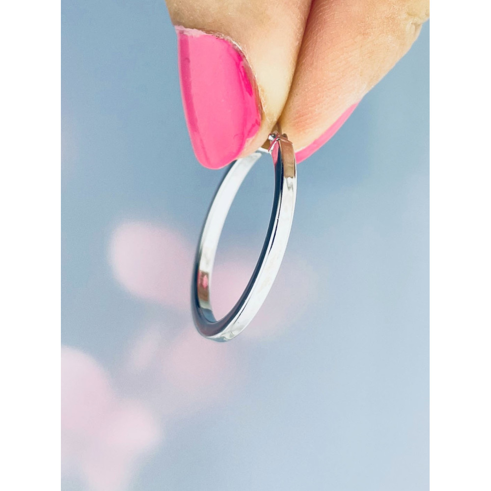 Kreis 925 Silber Ohrringe Damen