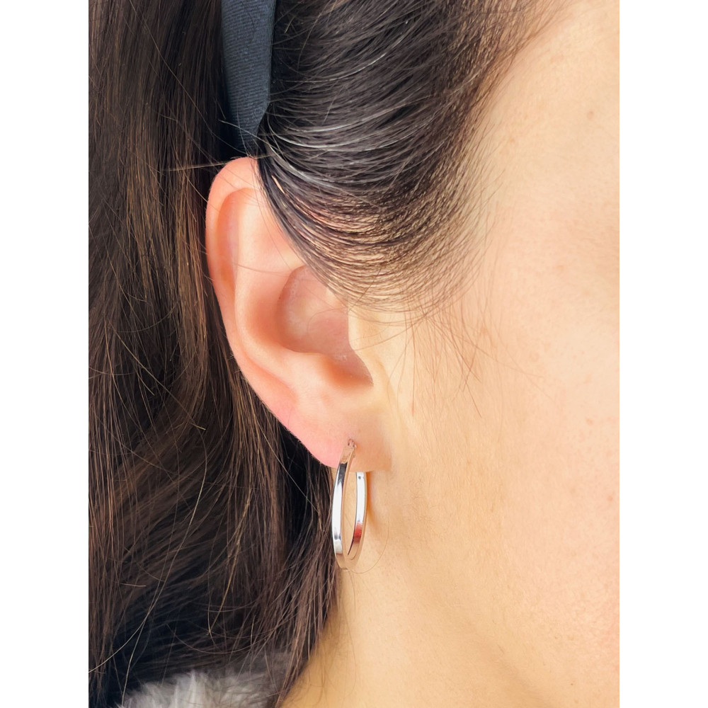 Kreis 925 Silber Ohrringe Damen