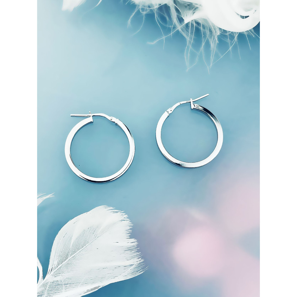 Kreis 925 Silber Ohrringe Damen