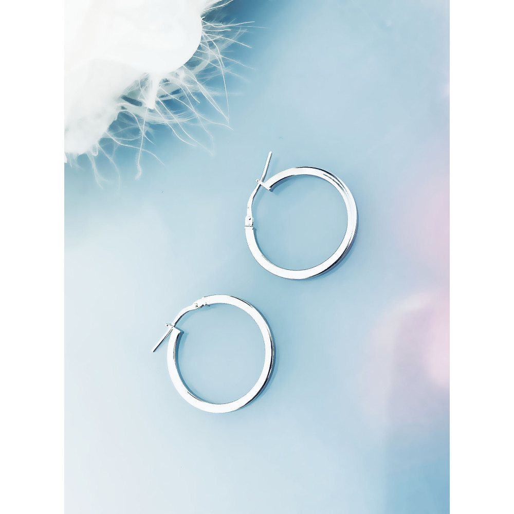 Kreis 925 Silber Ohrringe Damen