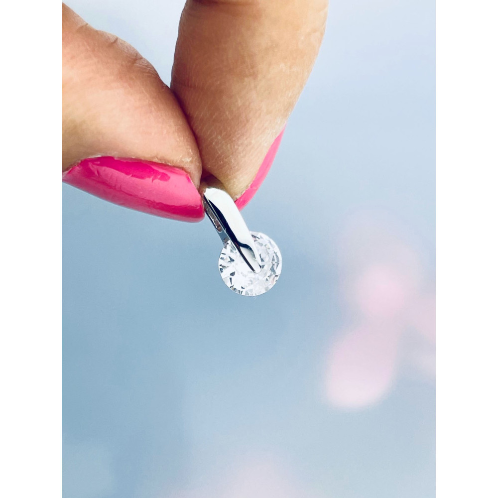 Silber Damen Medaillon Anhänger mit Zirkonia