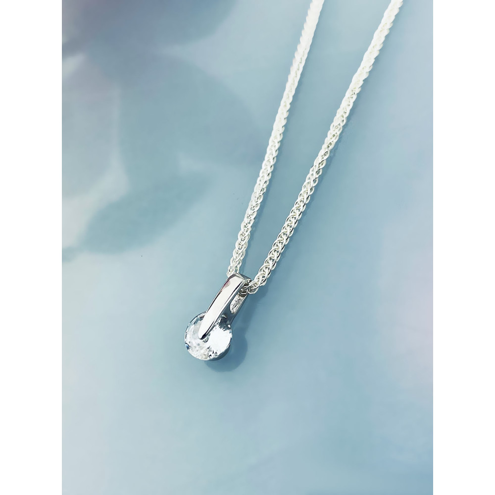 Silber Damen Medaillon Anhänger mit Zirkonia