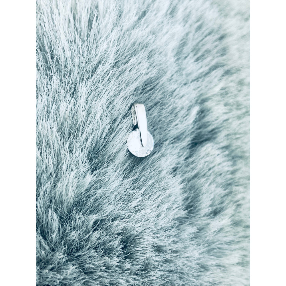 Silber Damen Medaillon Anhänger mit Zirkonia