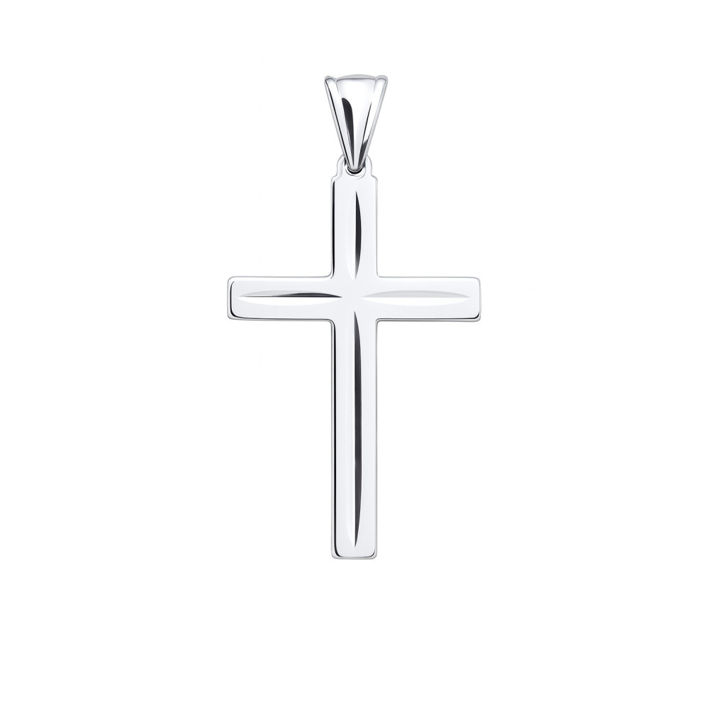 925 Silber Halskette mit Panzerkette und Anhänger Kreuz Erstkommunion Taufe