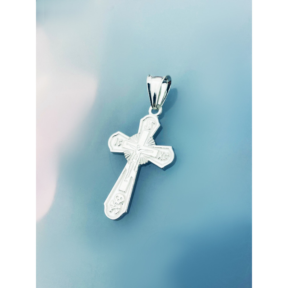925 Silber Anhänger orthodoxes Kreuz Jesus Christus Taufe