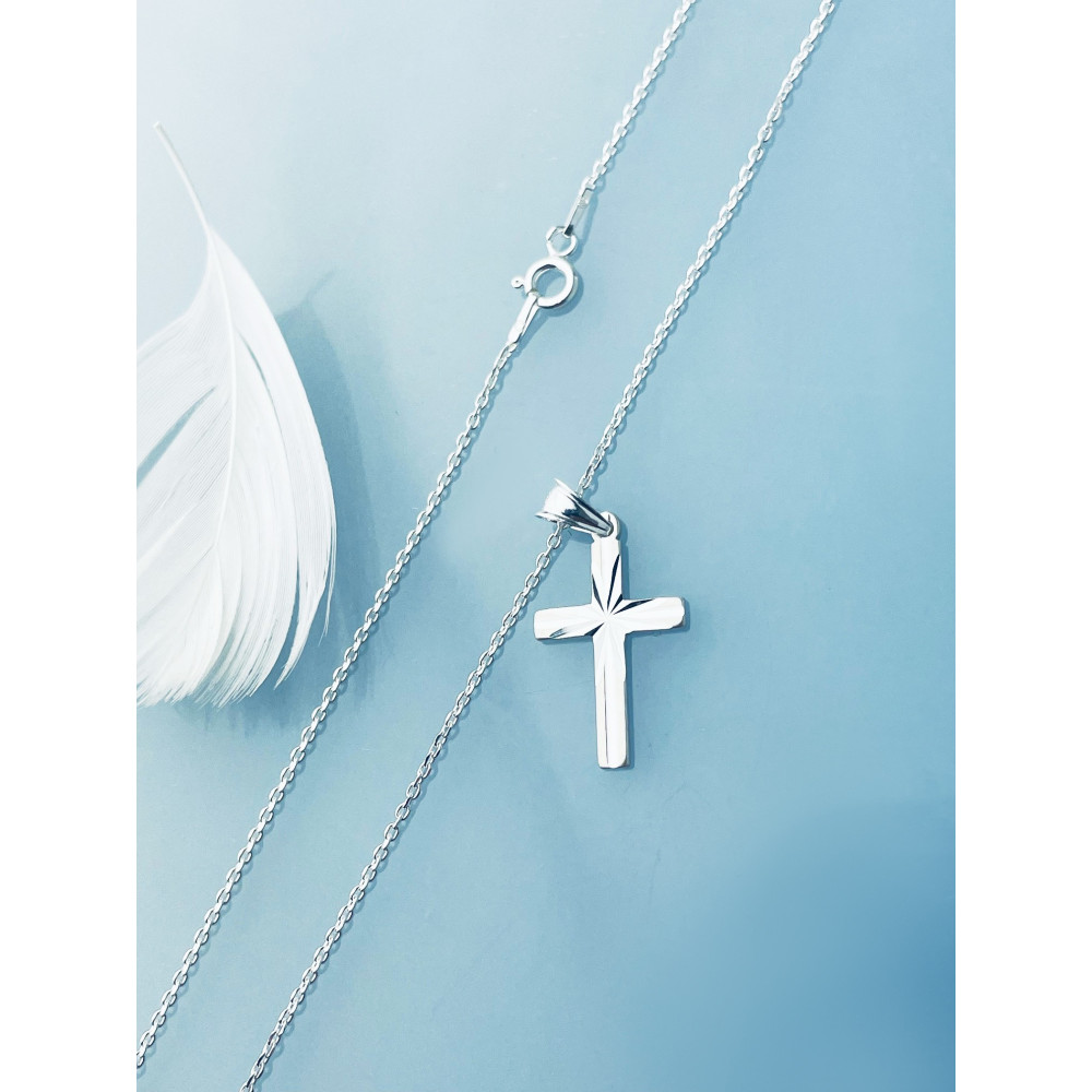 925 Silber Anhänger Kreuz Erstkommunion Taufe