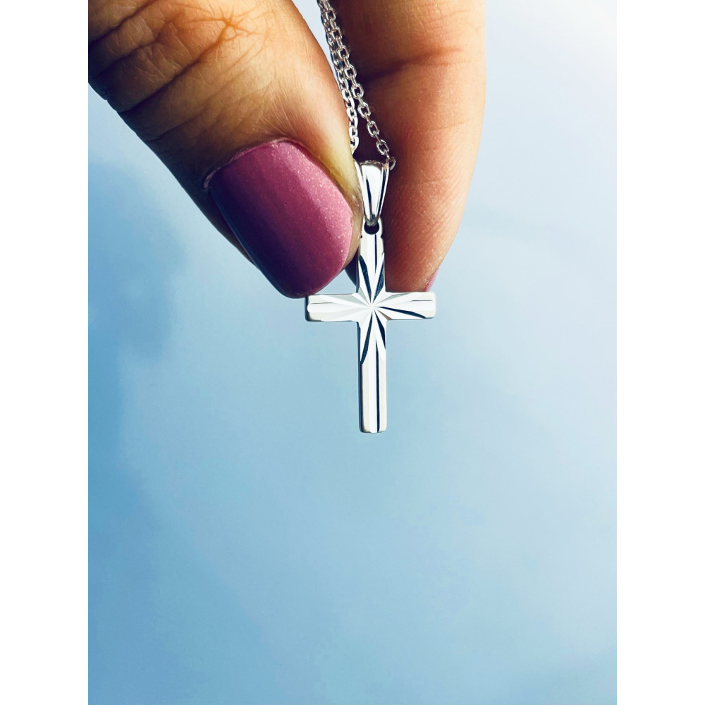 925 Silber Anhänger Kreuz Erstkommunion Taufe