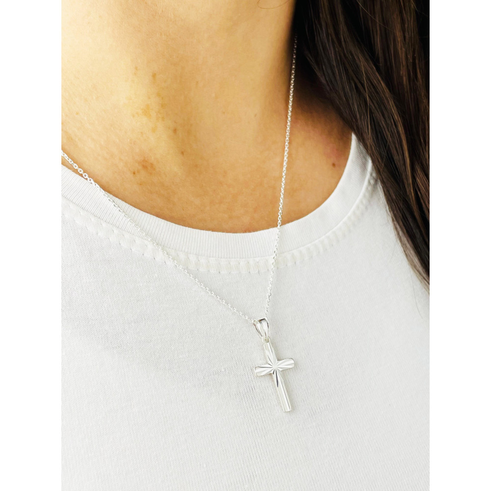 925 Silber Anhänger Kreuz Erstkommunion Taufe