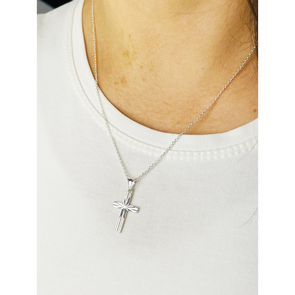 925 Silber Anhänger Kreuz Erstkommunion Taufe