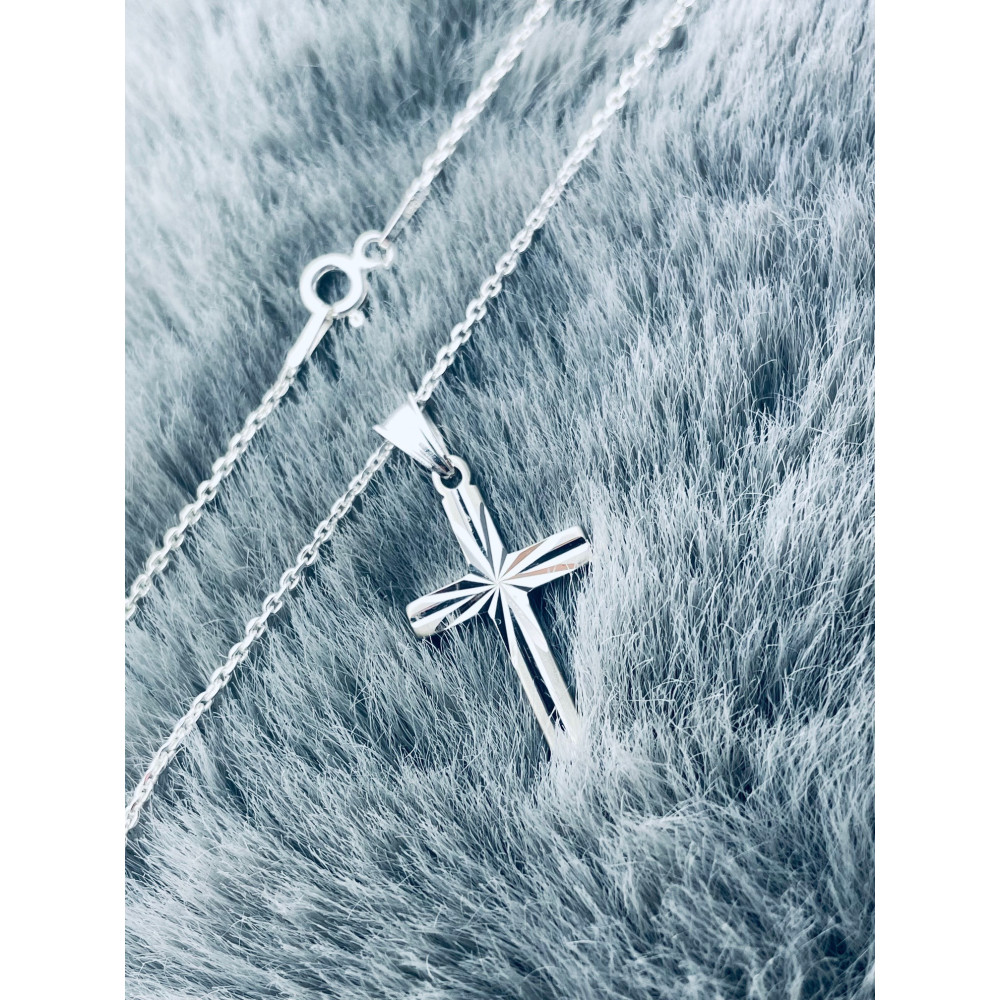 925 Silber Anhänger Kreuz Erstkommunion Taufe