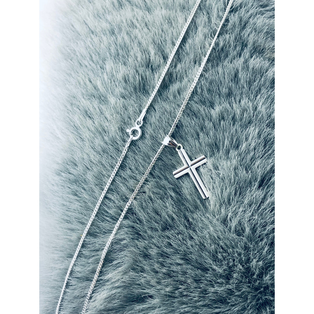 925 Silber Anhänger Kreuz Erstkommunion Taufe