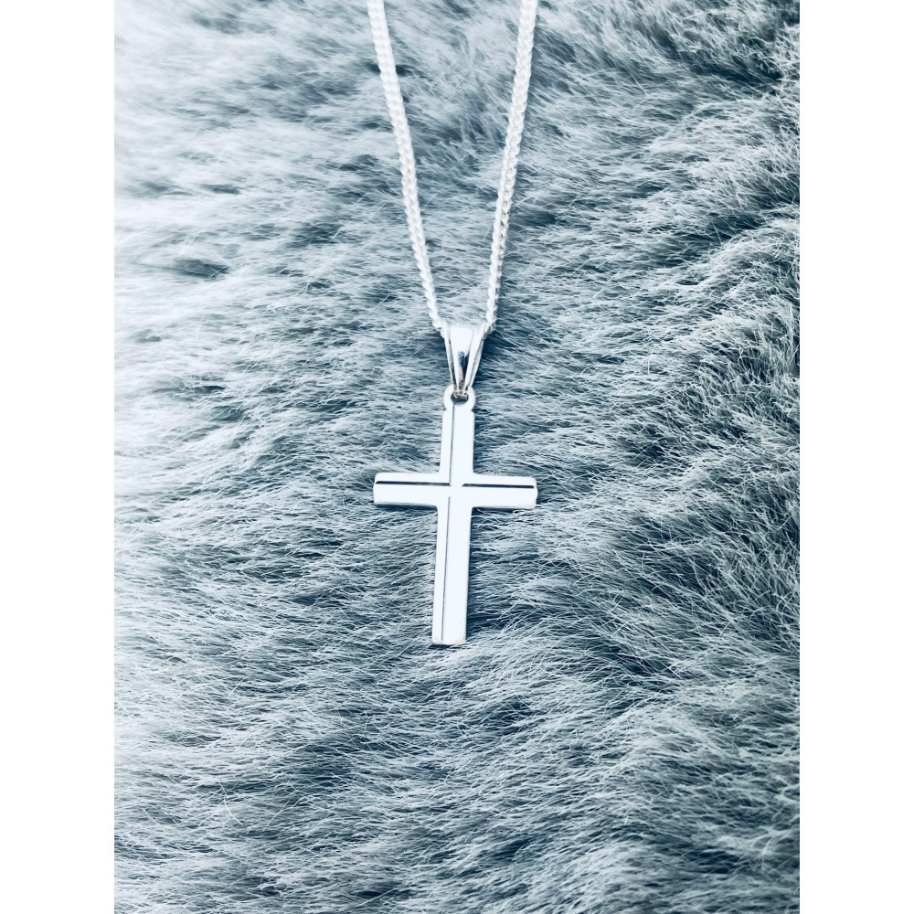 925 Silber Anhänger Kreuz Erstkommunion Taufe