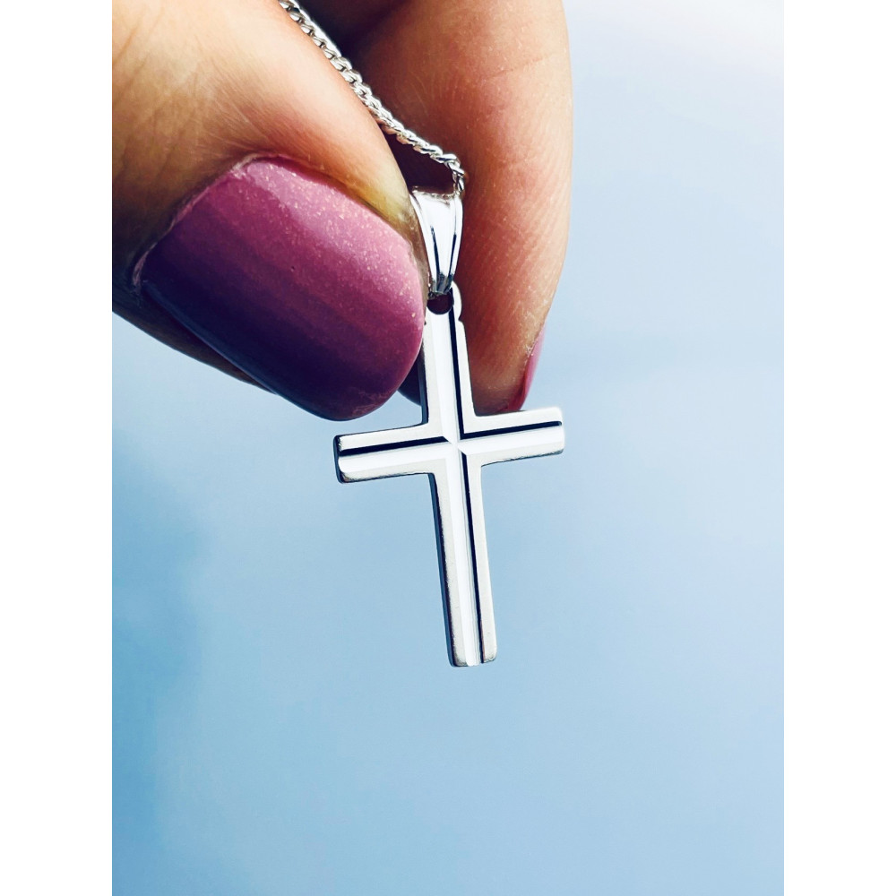 925 Silber Anhänger Kreuz Erstkommunion Taufe