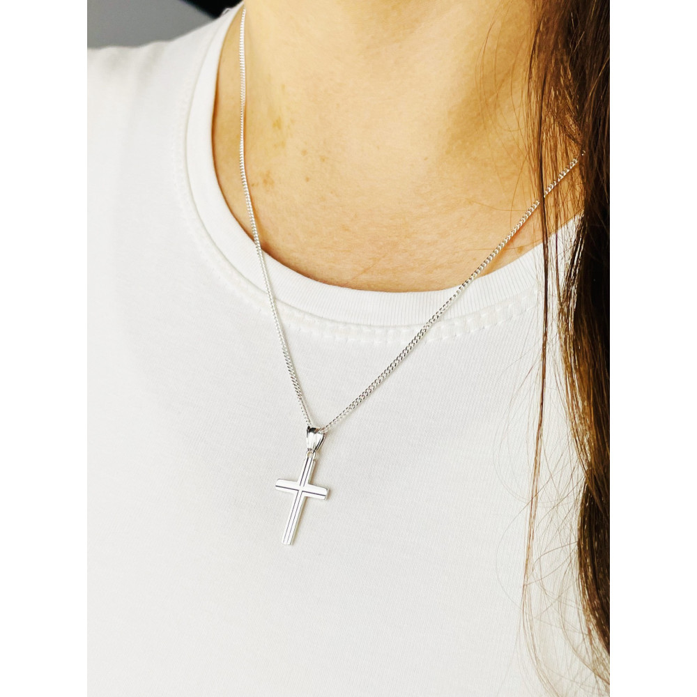 925 Silber Anhänger Kreuz Erstkommunion Taufe