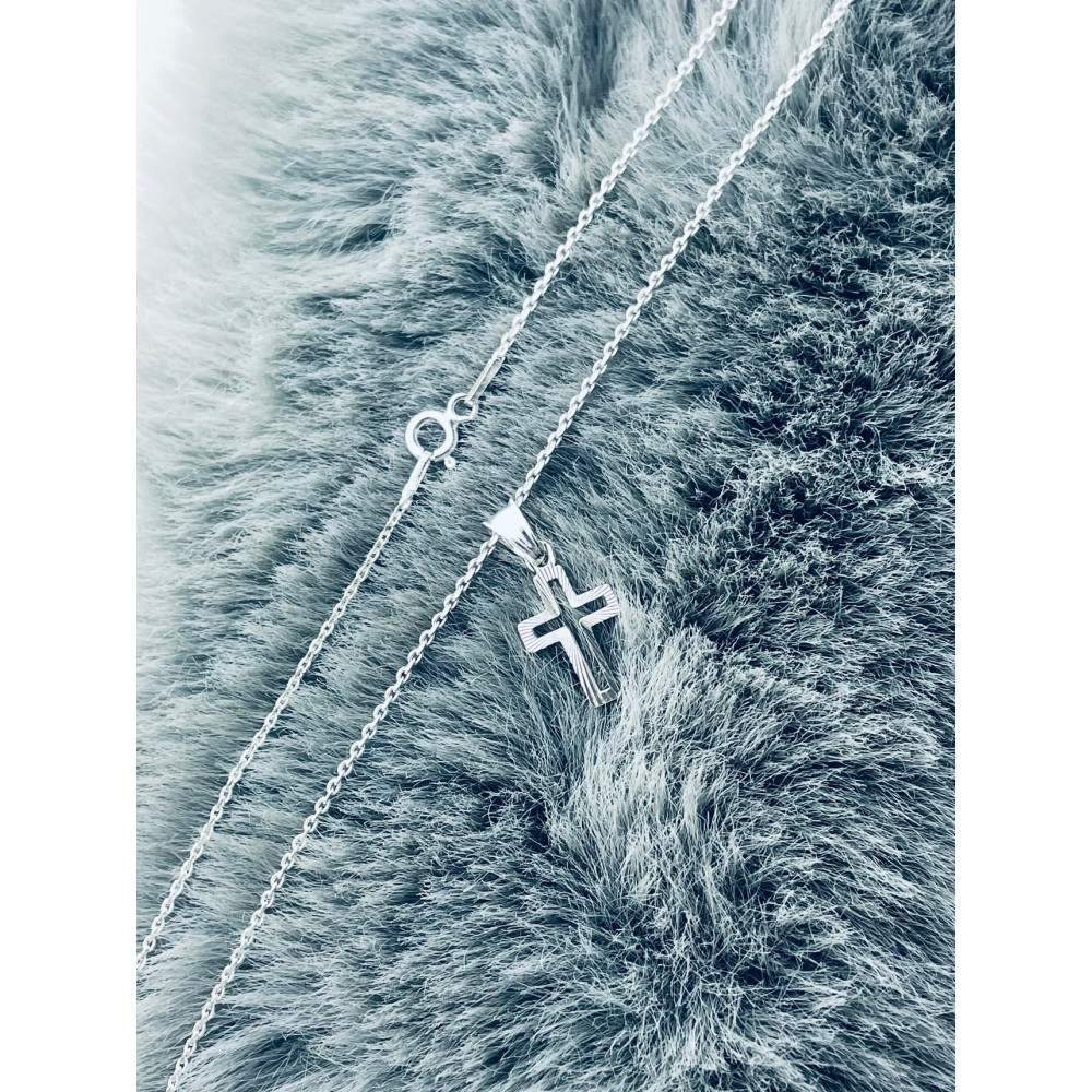 925 Silber Anhänger Kreuz Erstkommunion Taufe