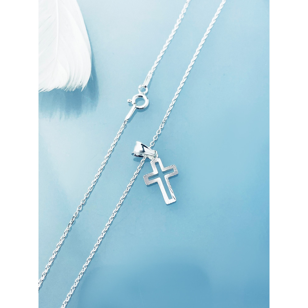 925 Silber Anhänger Kreuz Erstkommunion Taufe