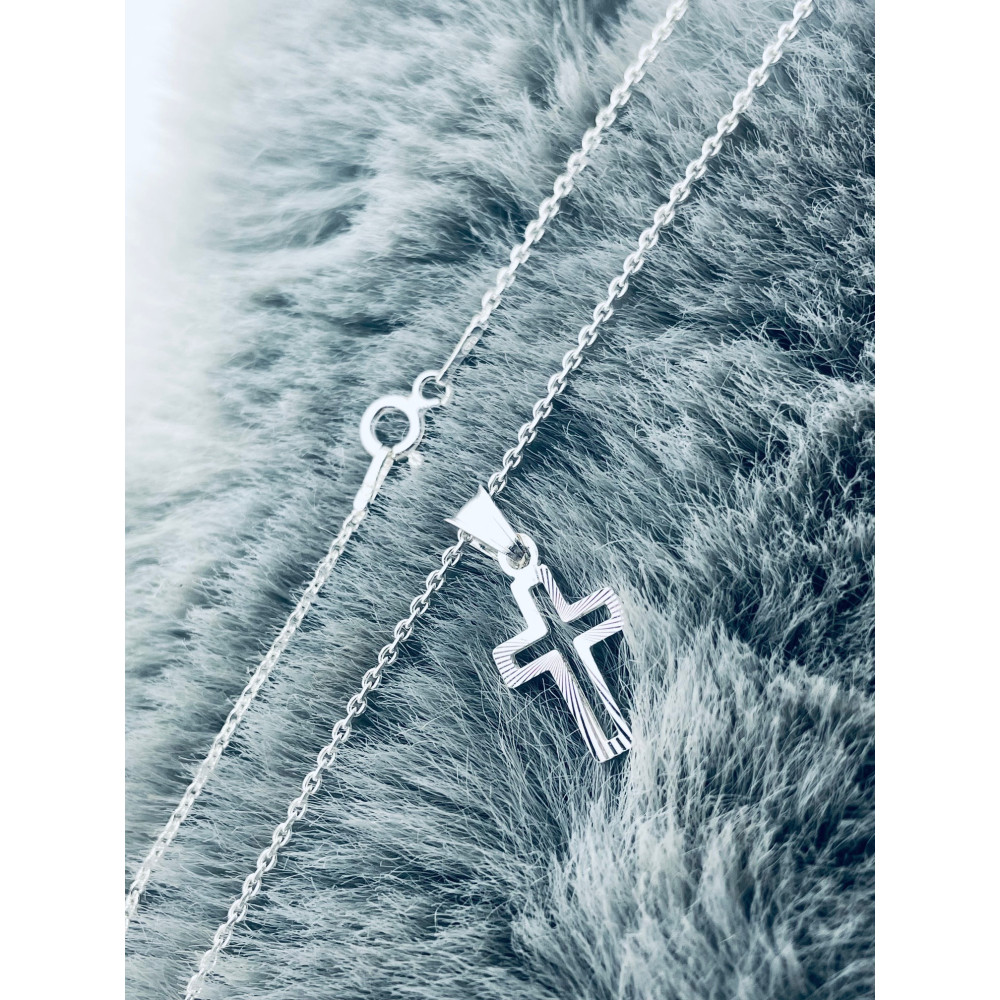 925 Silber Anhänger Kreuz Erstkommunion Taufe