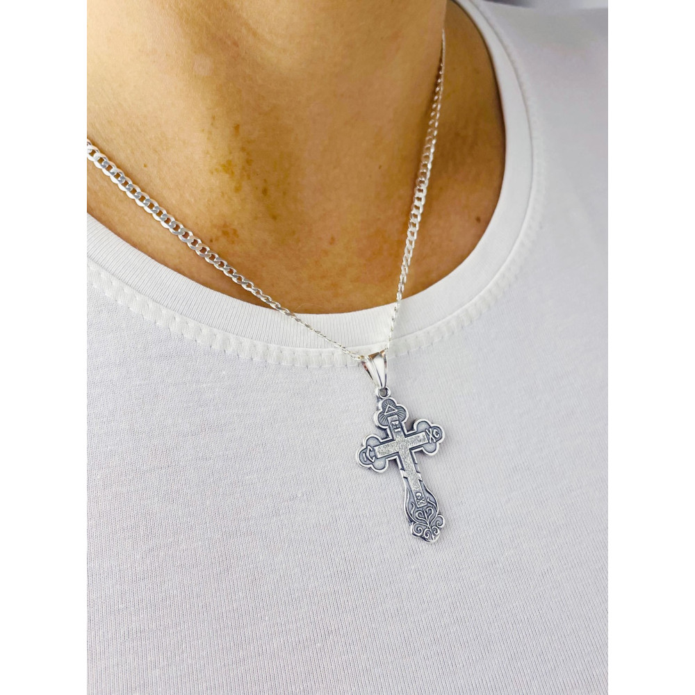 925 Silber Anhänger orthodoxes Kreuz Taufe