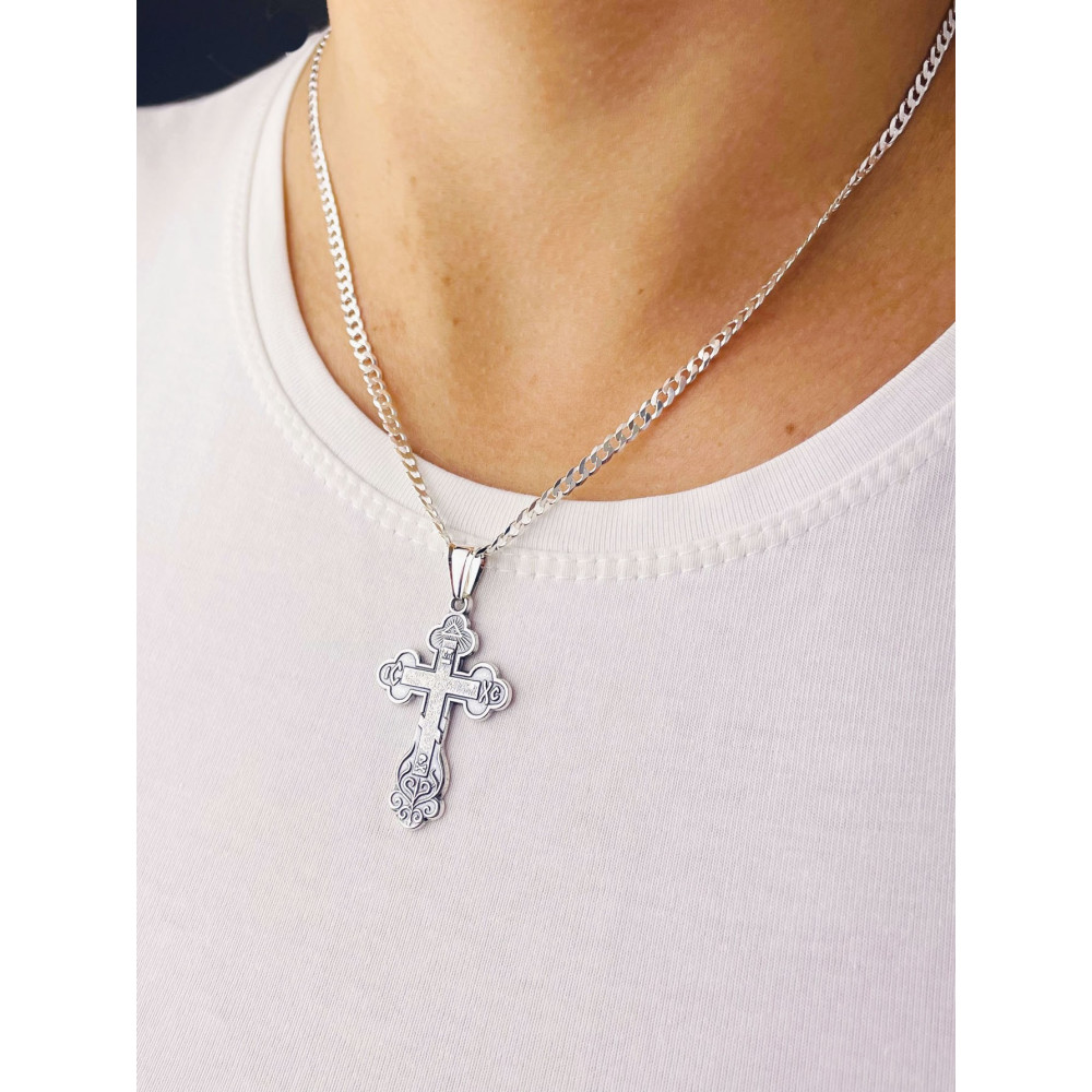 925 Silber Anhänger orthodoxes Kreuz Taufe