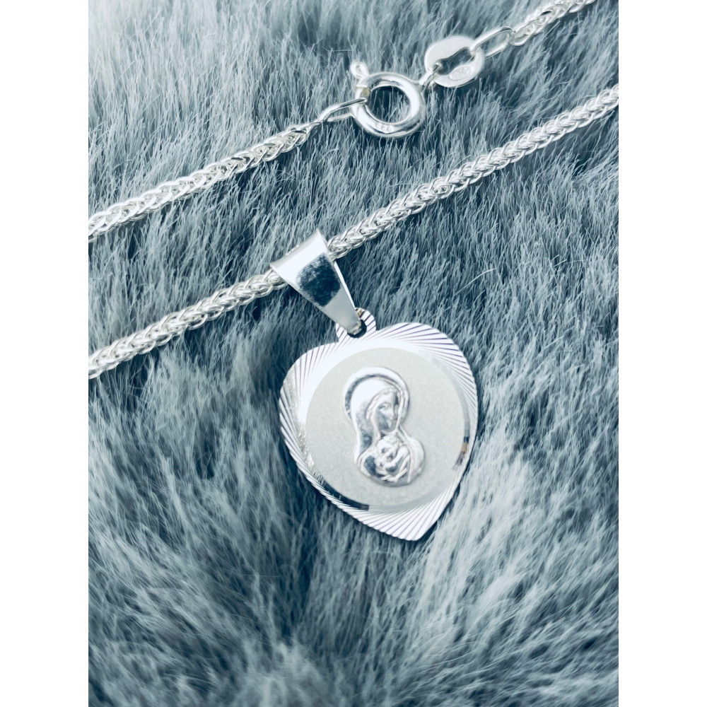 925 Silber Anhänger Madonna Maria Erstkommunion Taufe