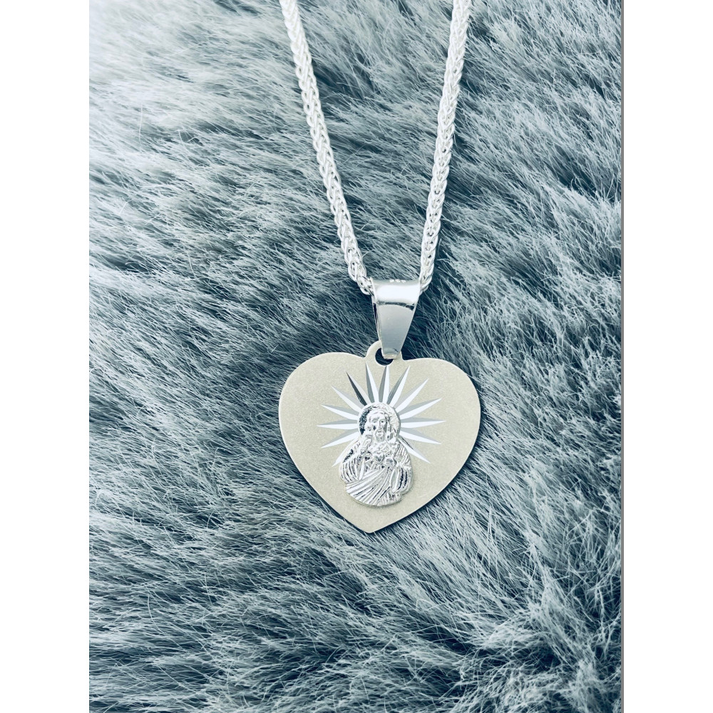 925 Silber Anhänger Madonna Maria und Jezus