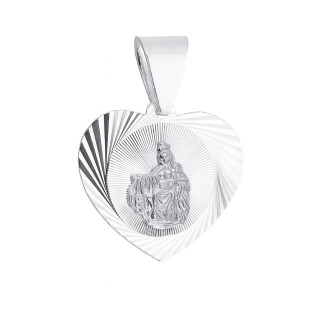 925 Silber Anhänger Madonna Maria und Jezus