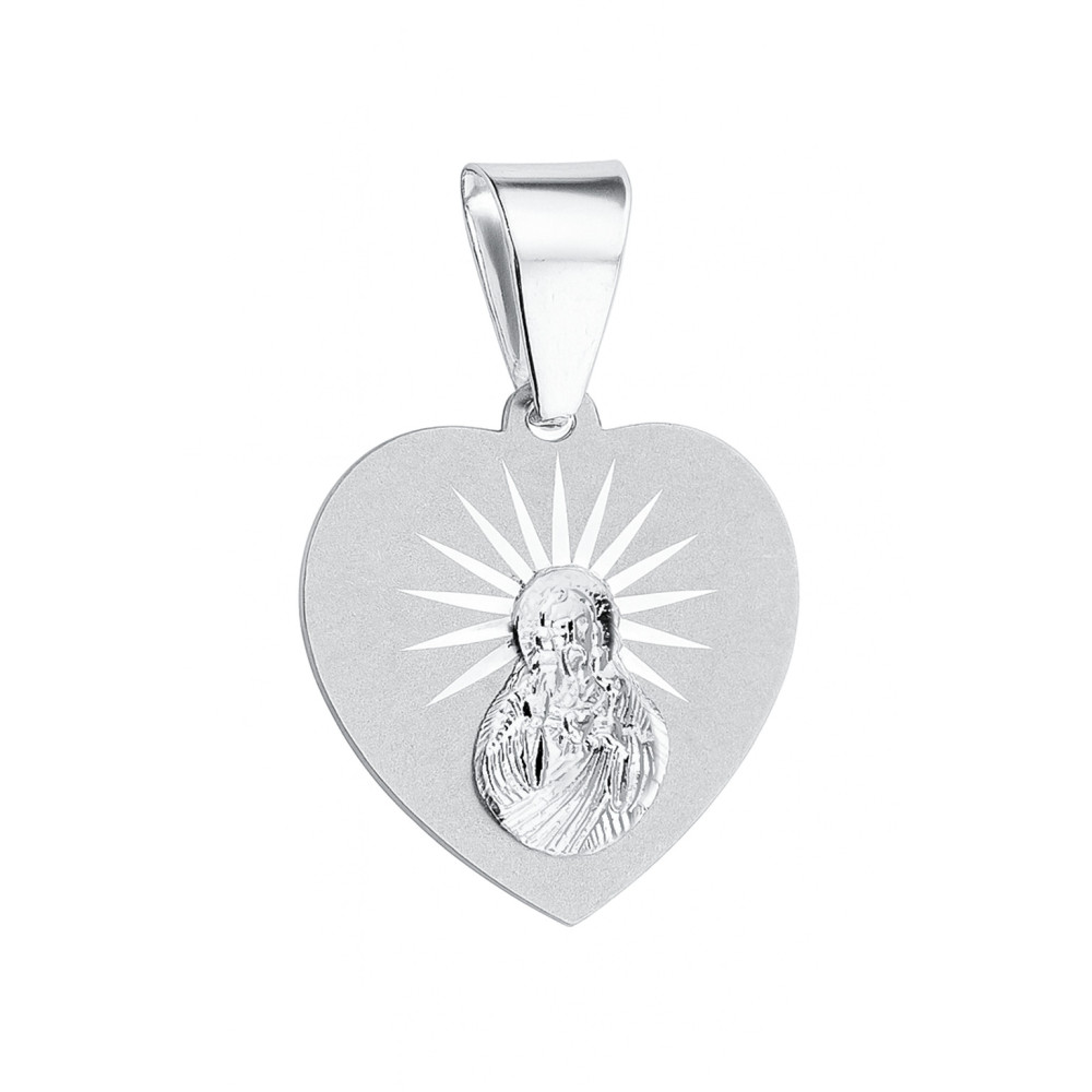 925 Silber Halskette mit Kette und Anhänger Madonna Maria und Jezus