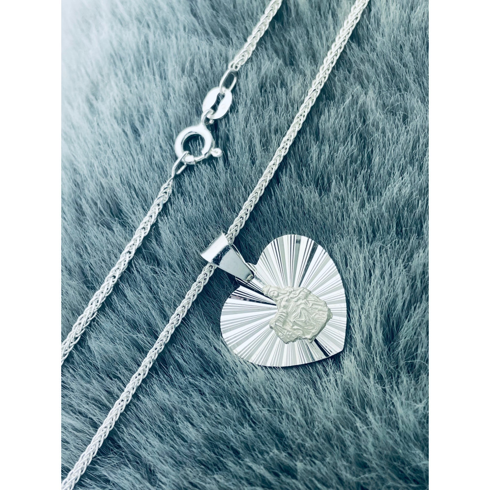 925 Silber Anhänger Madonna Maria und Jezus