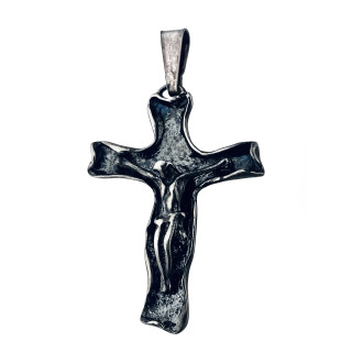 copy of Srebrny komplet naszyjnik łańcuszek rombo zawieszka Archanioł Michał